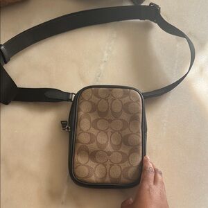 Coach Tan Patterned Mini Bag